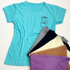 تیشرت نخ پنبه جیب زرافه - مانتو پاتریس رشت