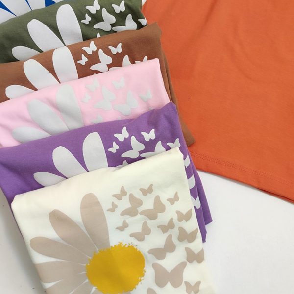 تیشرت چاپ گل و پروانه - مانتو پاتریس رشت