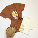 تیشرت چاپ گل و پروانه - مانتو پاتریس رشت