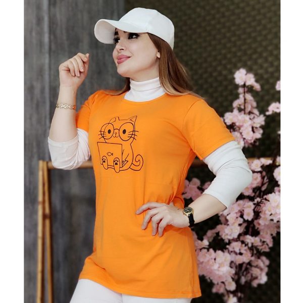 تیشرت چاپ گربه عینکی - مانتو پاتریس رشت