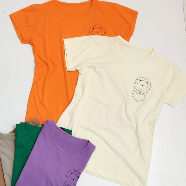 تیشرت جاپ جیب شیر - مانتو پاتریس رشت