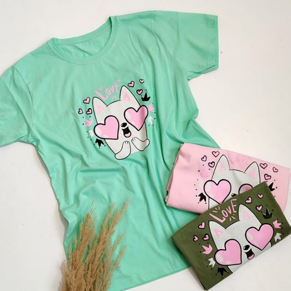 تیشرت چاپ چشم قلبی - مانتو پاتریس رشت