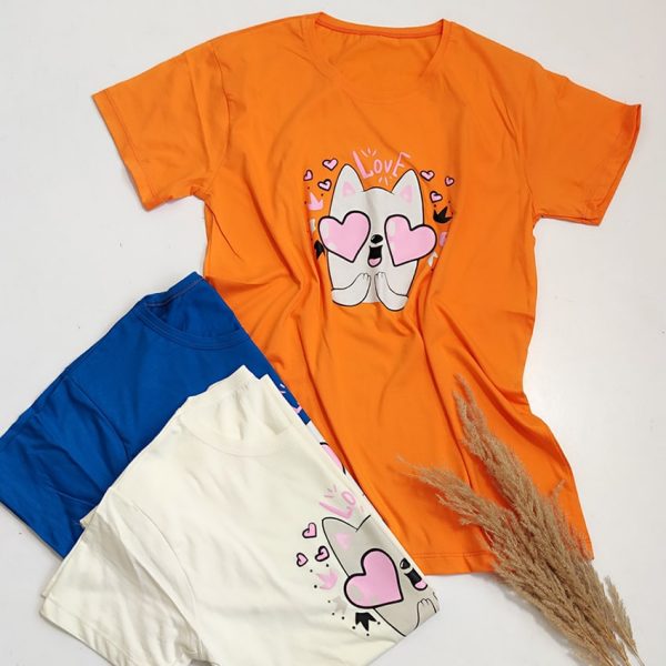 تیشرت چاپ چشم قلبی - مانتو پاتریس رشت