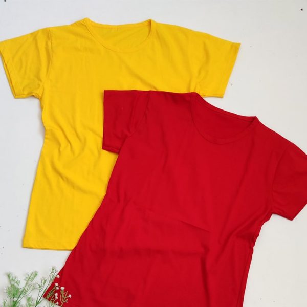 تیشرت بیسیک نخ پنبه رنگی