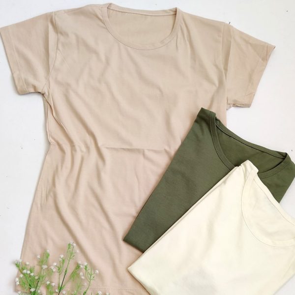 تیشرت بیسیک نخ پنبه رنگی
