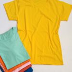 تیشرت بیسیک نخ پنبه رنگی