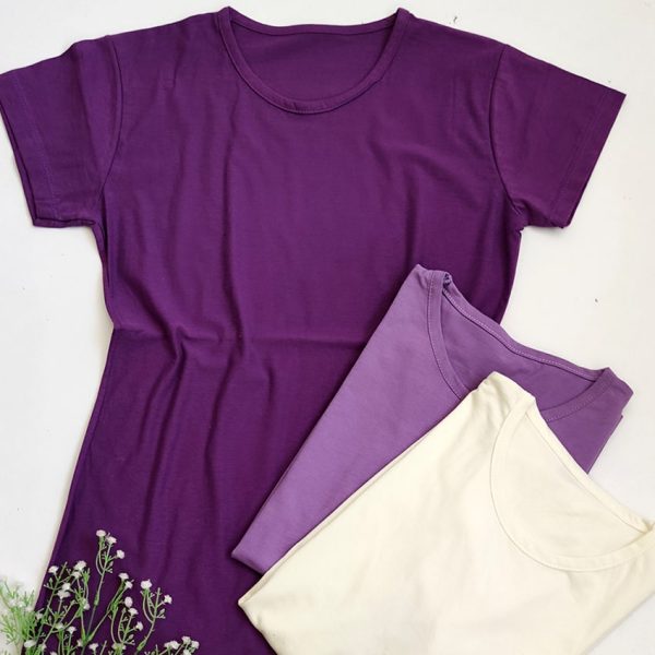 تیشرت بیسیک نخ پنبه رنگی