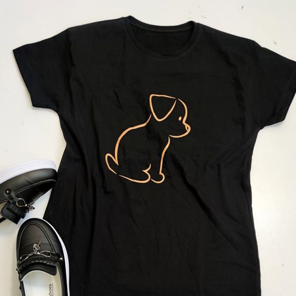 35000254-02-min تیشرت مشکی چاپ سگ و روح خطی - مانتو پاتریس رشت