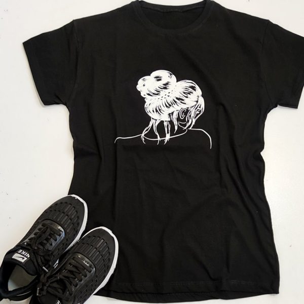 تیشرت چاپی مشکی - مانتو پاتریس رشت