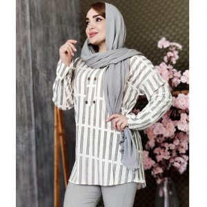 تونیک کراش جلوبسته 6 دکمه - مانتو پاتریس رشت