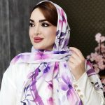 روسری طرح گل و برگ - مانتو پاتریس رشت