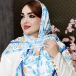 روسری طرح گل و برگ - مانتو پاتریس رشت