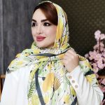 روسری طرح گل و برگ - مانتو پاتریس رشت