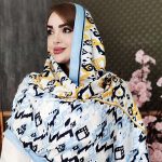 شال دو رنگ نخی - مانتو پاتریس رشت