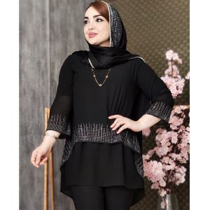شومیز حریر نگینی - مانتو پاتریس رشت