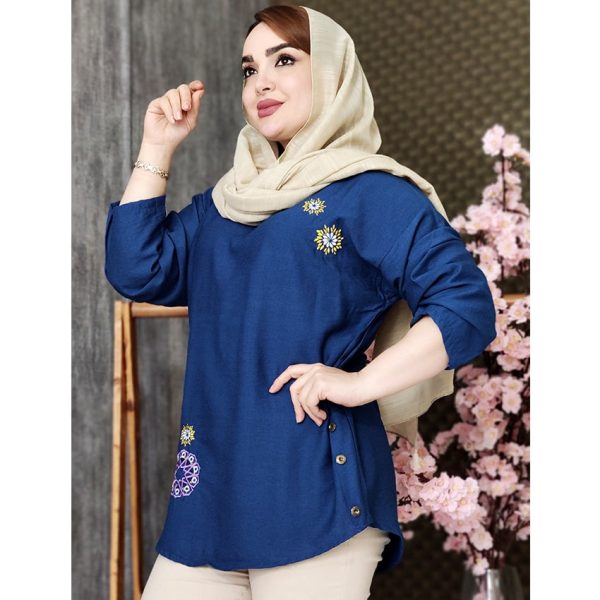 تونیک گلدوزی بغل دکمه - مانتو پاتریس رشت