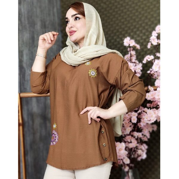 تونیک گلدوزی بغل دکمه - مانتو پاتریس رشت