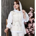 ست وست شومیز دکمه طلایی