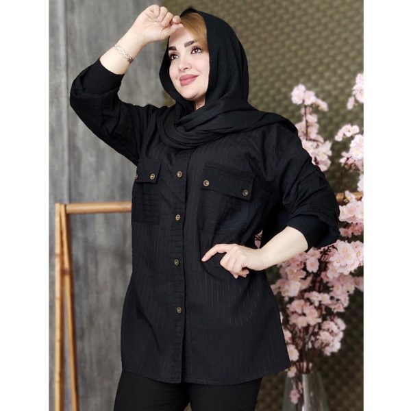 مانتو پلوتی جیب نما راه راه - مانتو پاتریس رشت