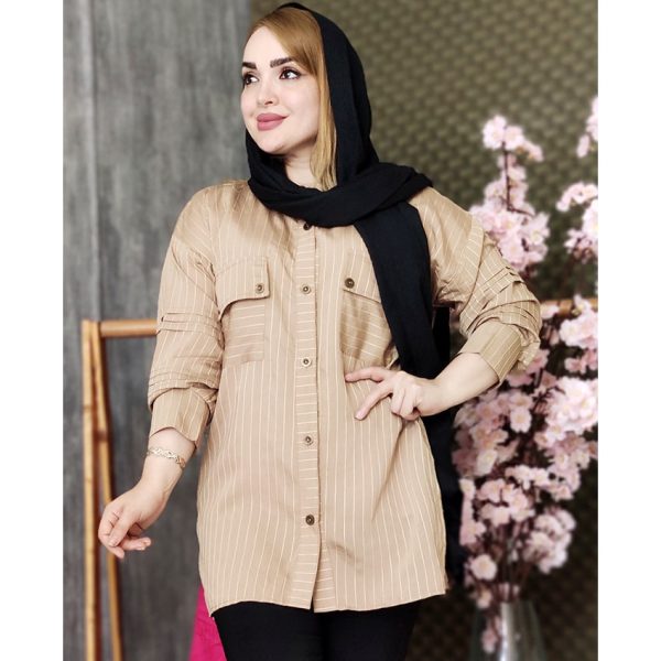 مانتو پلوتی جیب نما راه راه - مانتو پاتریس رشت