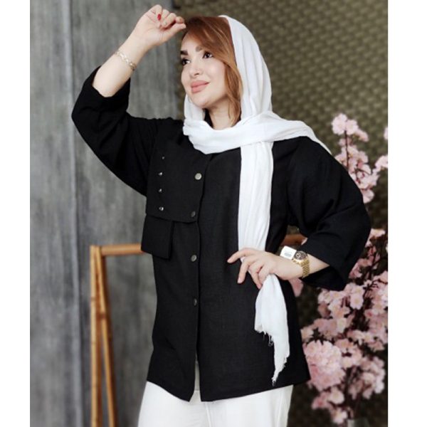 مانتو لنین مشکی 3790034 - Image 2