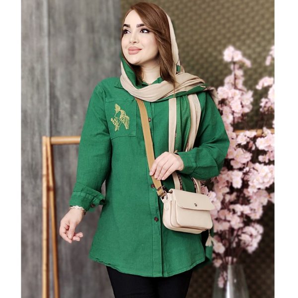 مانتو الیاف جیب گلدوزی - مانتو پاتریس رشت