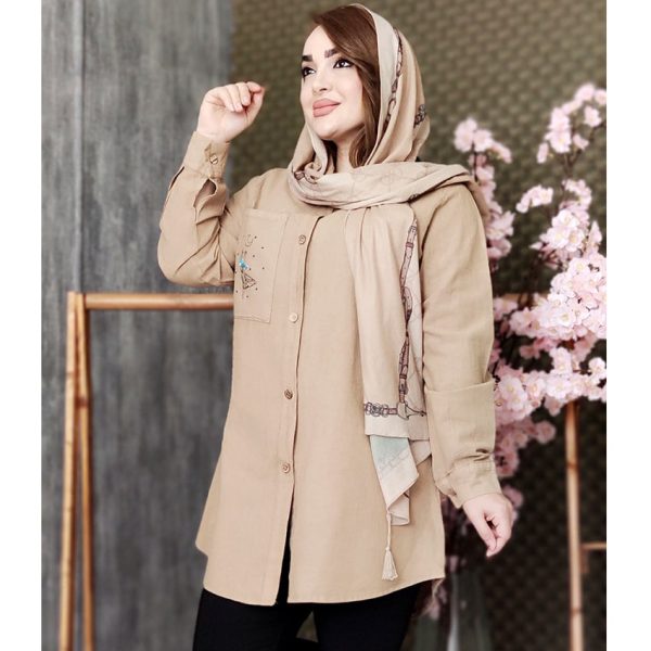 مانتو الیاف جیب گلدوزی - مانتو پاتریس رشت