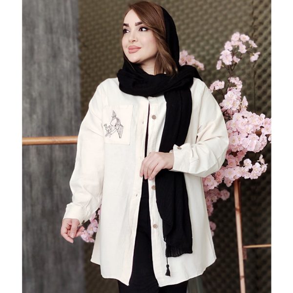 مانتو الیاف جیب گلدوزی - مانتو پاتریس رشت