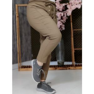 شلوار جلو جیب شکلاتی مام فیت بنگال - مانتو پاتریس رشت