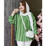 مانتو پلوتی پانچ راه راه 428003 - Image 3