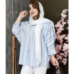 مانتو پلوتی پانچ چین دار راه راه - مانتو پاتریس رشت