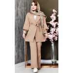 ست کت شلوار آستین گلدوزی