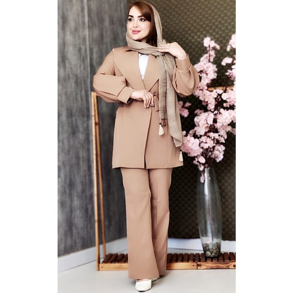 ست کت شلوار آستین گلدوزی