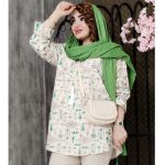 مانتو لینن جلوبسته طرحدار