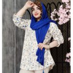 مانتو لینن جلوبسته طرحدار