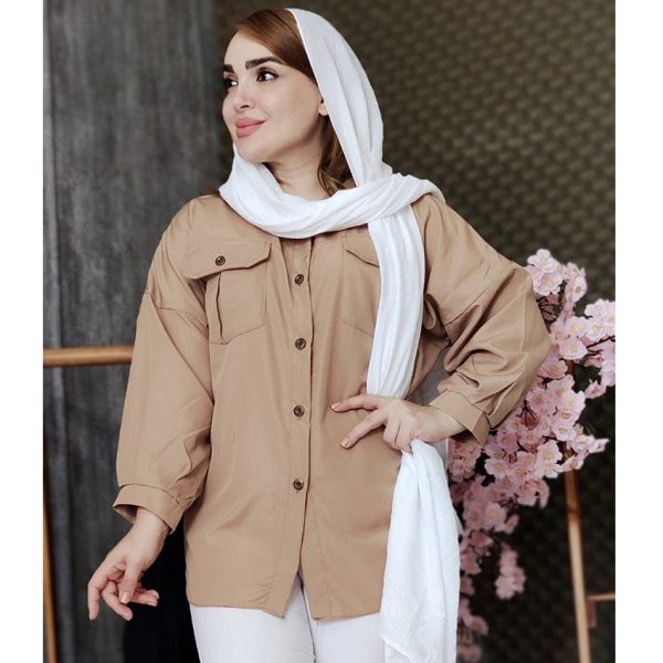 مانتو داکرون دوجیب رنگی 24900335 - Image 7