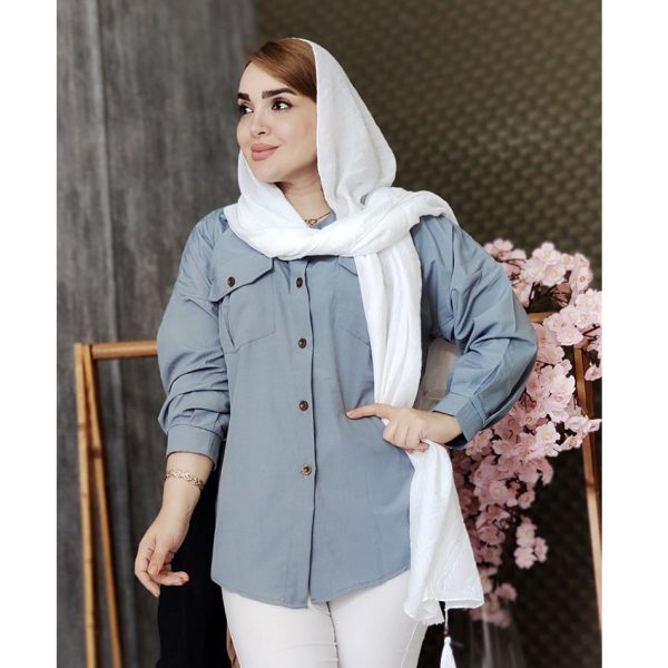 مانتو داکرون دوجیب رنگی 24900335 - Image 3