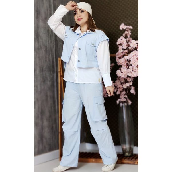 ست 3 تیکه جیب دار - مانتو پاتریس رشت