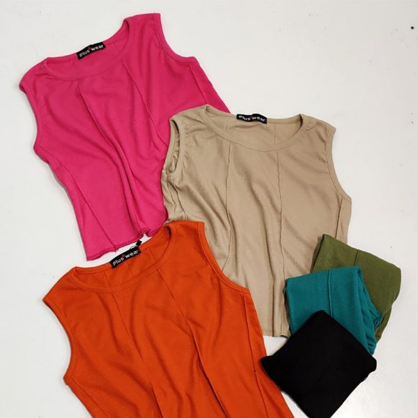 تاپ کراپ فانریپ خط دار - مانتو پاتریس رشت