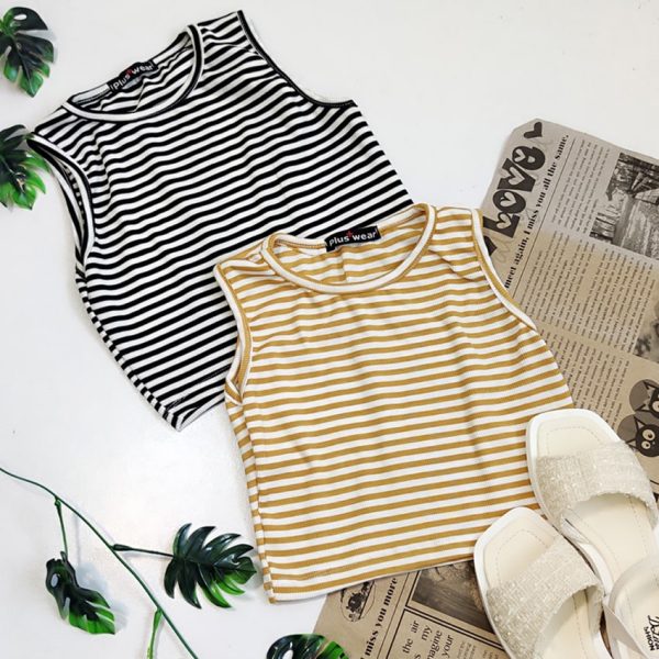 تاپ کراپ فانریپ راه راه - مانتو پاتریس رشت