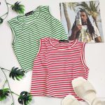 تاپ کراپ فانریپ راه راه - مانتو پاتریس رشت