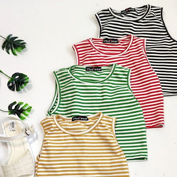 تاپ کراپ فانریپ راه راه - مانتو پاتریس رشت