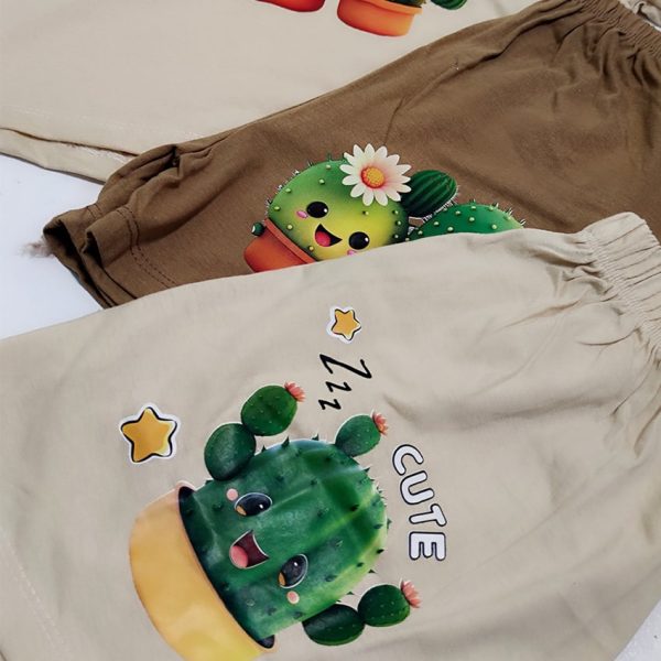 ست تیشرت شورتک کاکتوس