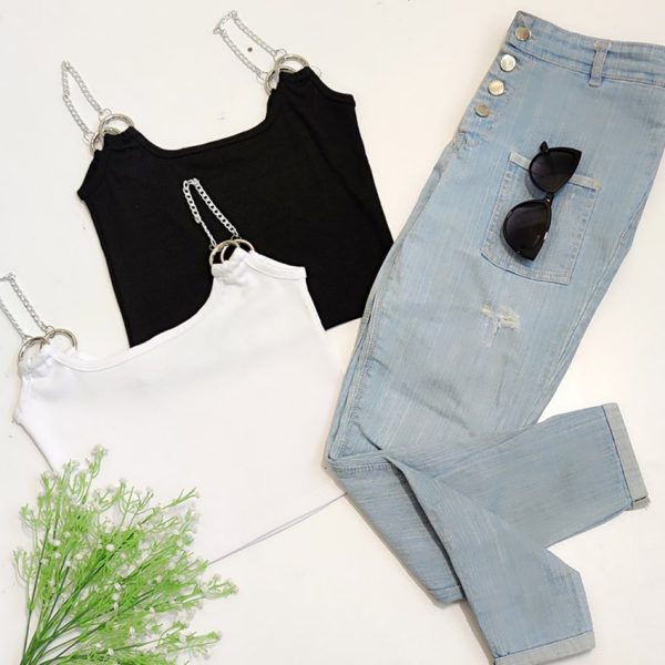 تاپ کراپ بند زنجیری - مانتو پاتریس رشت