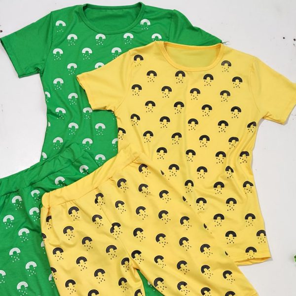 ست تیشرت شلوارک رنگین کمون - مانتو پاتریس رشت