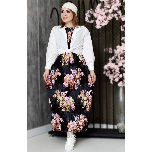 ساحلی نخی گلدار - مانتو پاتریس رشت