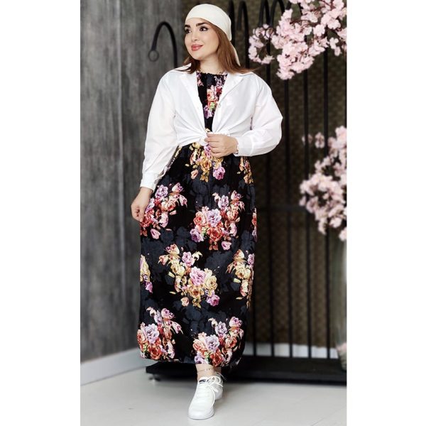 ساحلی نخی گلدار - مانتو پاتریس رشت