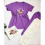 تیشرت لانگ وشلوارک بلند 32100426 - Image 7