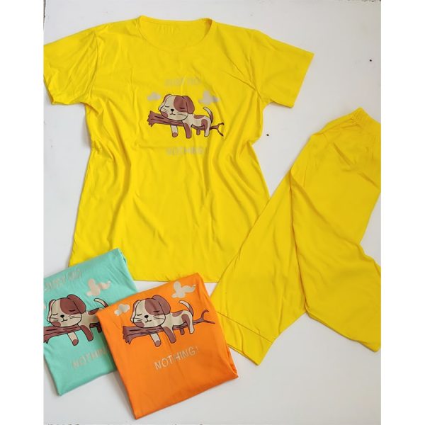 تیشرت لانگ وشلوارک بلند 32100426 - Image 3