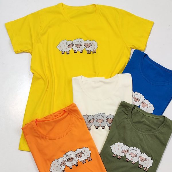 تیشرت قواره دار چاپ گوسفند